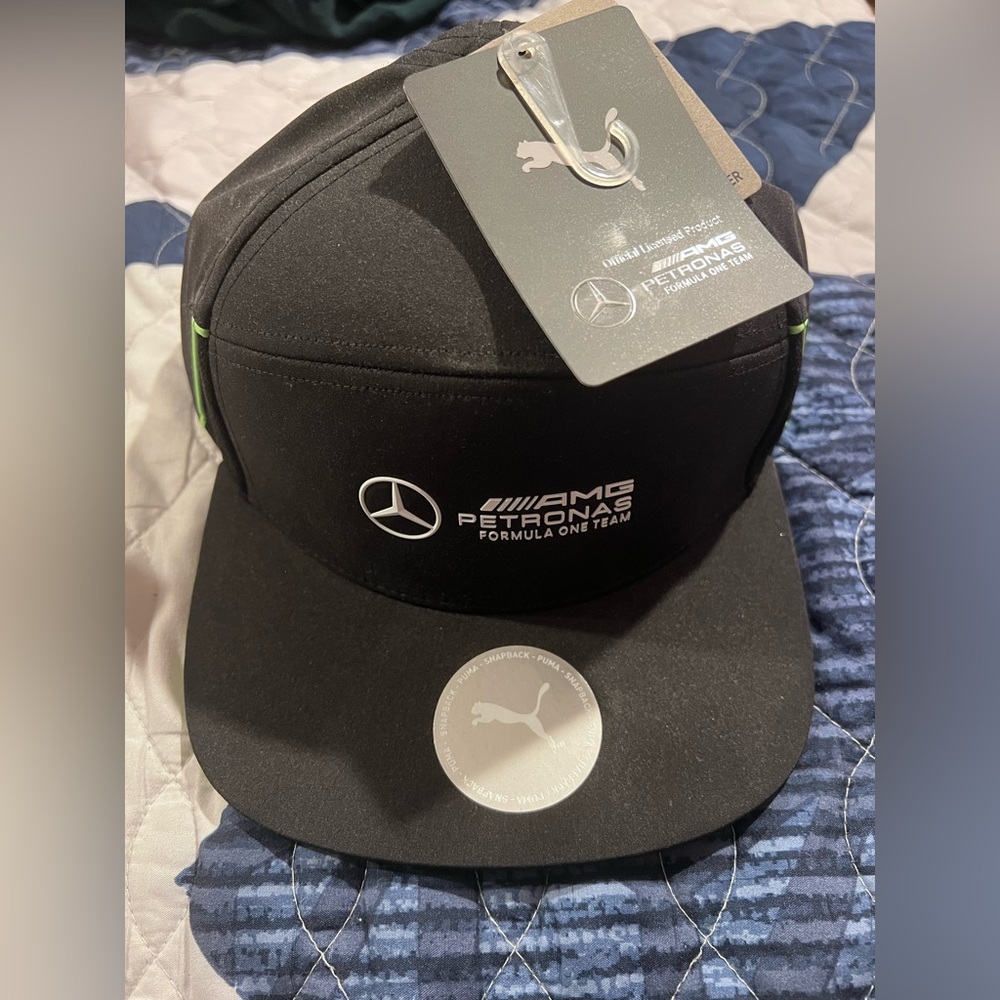 Puma Black Motorsport Hat with Mercedes Branding